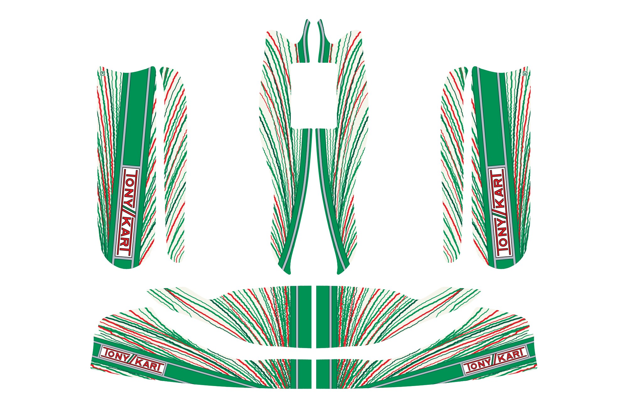 M10 BODYWORK'S STICKERS KIT TONY KART